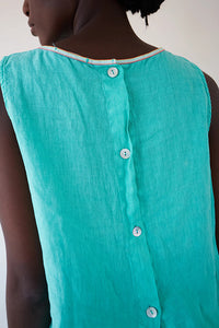 Camisa lino ana esmeralda