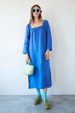 Cargar imagen en el visor de la galería, Vestido midi sorbete azul

