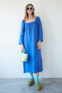 Vestido midi sorbete azul