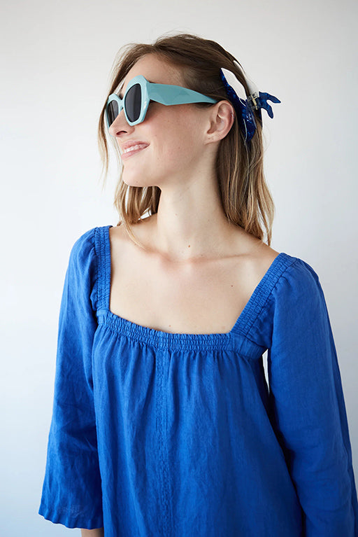 Vestido midi sorbete azul